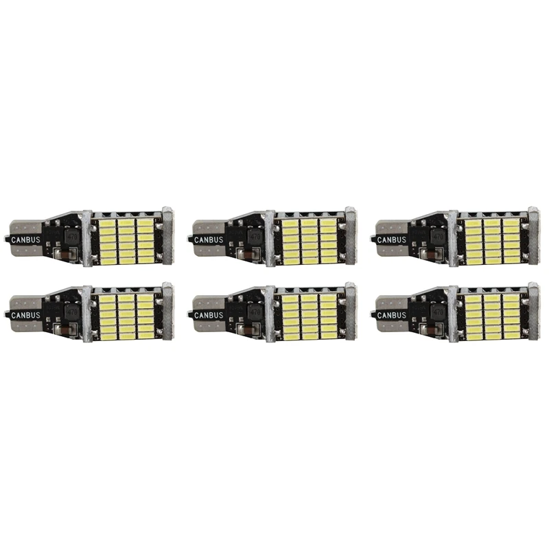 

6x T15 W16W 45 SMD 4014 светодиодные автомобильные лампы заднего хода 6000K белый