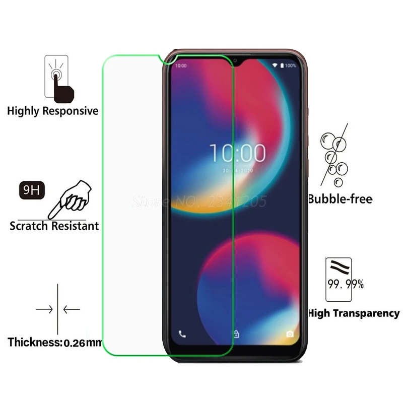 2 предмета в комплекте для Wiko вид 4 Lite закаленное Стекло с уровнем твердости 9H Toughend