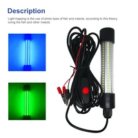 1200lm led submersible fishing night light underwater fish lure bait finder lamp attracts prawns squid krill finder lamp