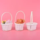 1 шт., пластиковые плетеные мини-корзины для хранения