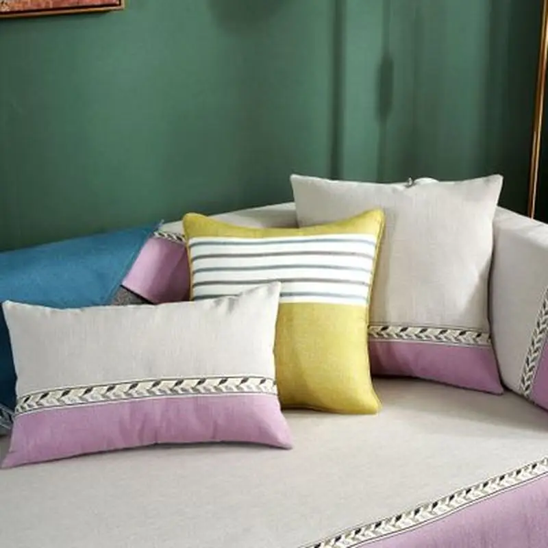Anti-dirty Non-slip Sofa Cover Slipcover Cotton and Linen Mat Cushion Multi-size Corner Towel for Living Room 1/2/3 Seat | Дом и сад