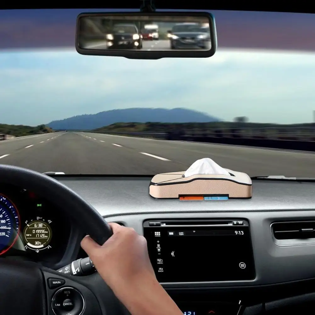 Тканевая коробка из искусственной кожи для автомобиля солнцезащитный козырек