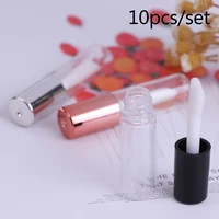 10pcs empty transparent pe lip gloss tubes plastic lip balm tube lipstick mini sample cosmetic container