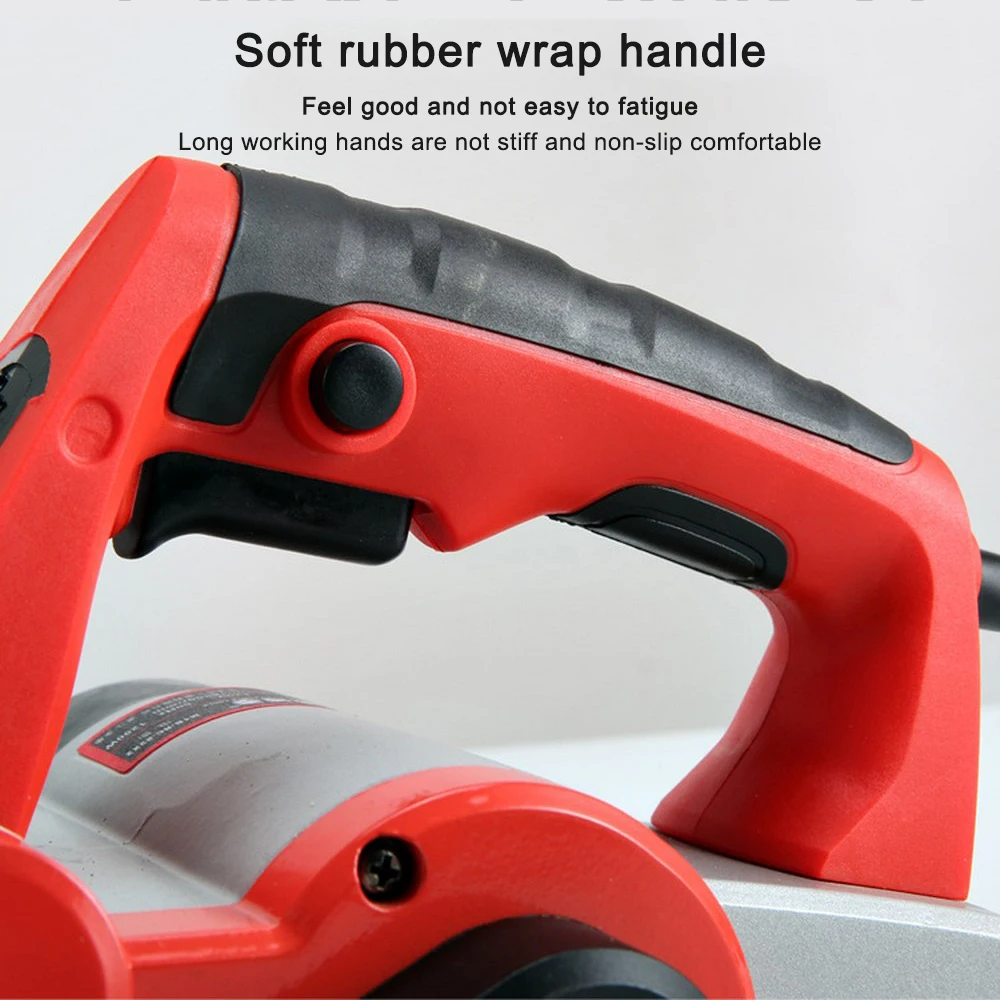 

Electric Planer EU Plug 220V 1200W Self-locking Switch HandHeld 16500 rpm Wood Planer Copper Carpentry Power Tool Wood Planer