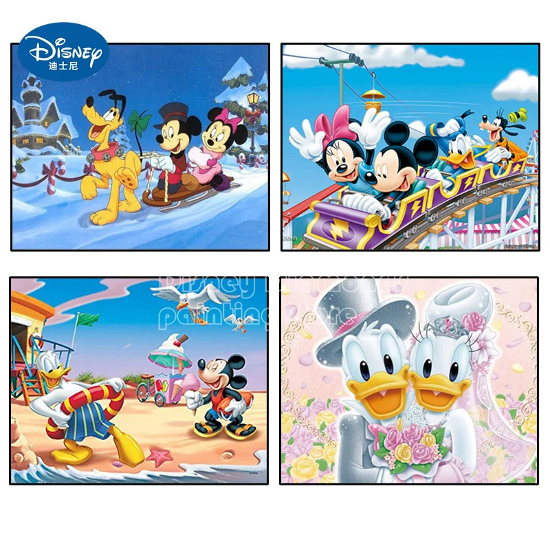 

Diamond Painting Cross Stitch Home Decor 5d Embroidery Square Drill Handcraft Mosaic Cartoon Mickey Mouse Pasted Needlework Art