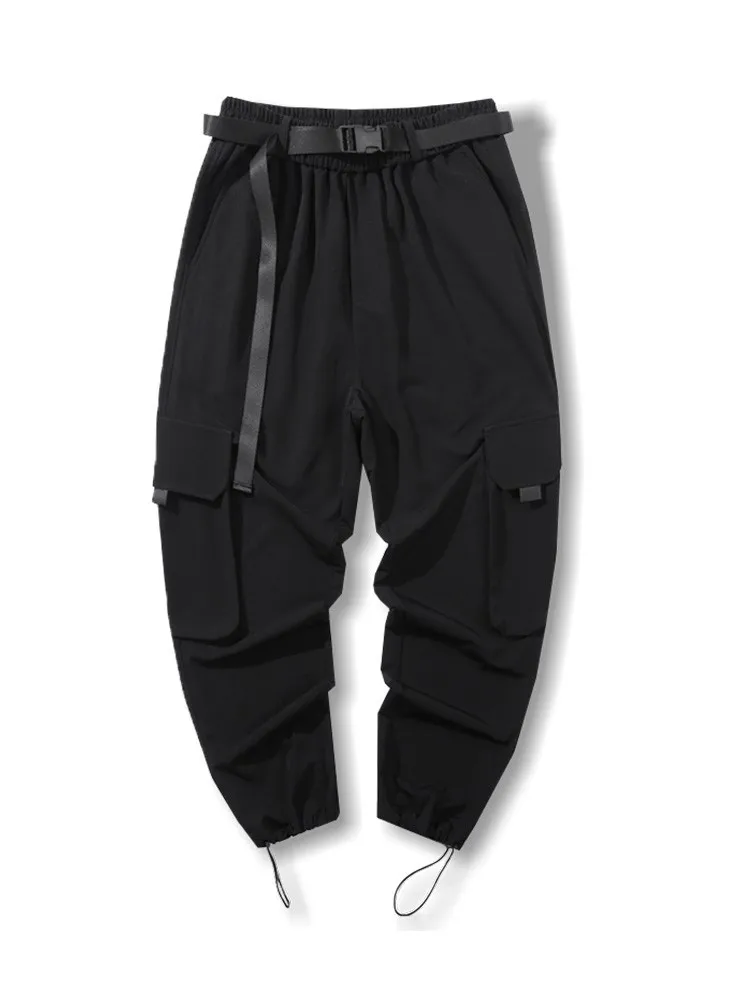 

2021 Hip Hop Boy Multi-pocket Harem Pants Men Streetwear Punk Casual Trousers Joggers Male Ankle-length Mens Pants Dropshipping