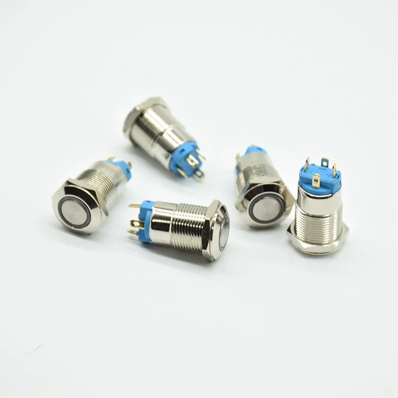 12 мм 12V 24V 220V Самостоятельная Блокировка с фиксацией кнопочный переключатель