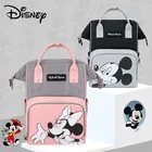 Сумка для мамы Disney с Микки Маусом, вместительный рюкзак для детских подгузников, сумка для детской коляски, ранец для мам с USB-подогревом, сухая и влажная сумка