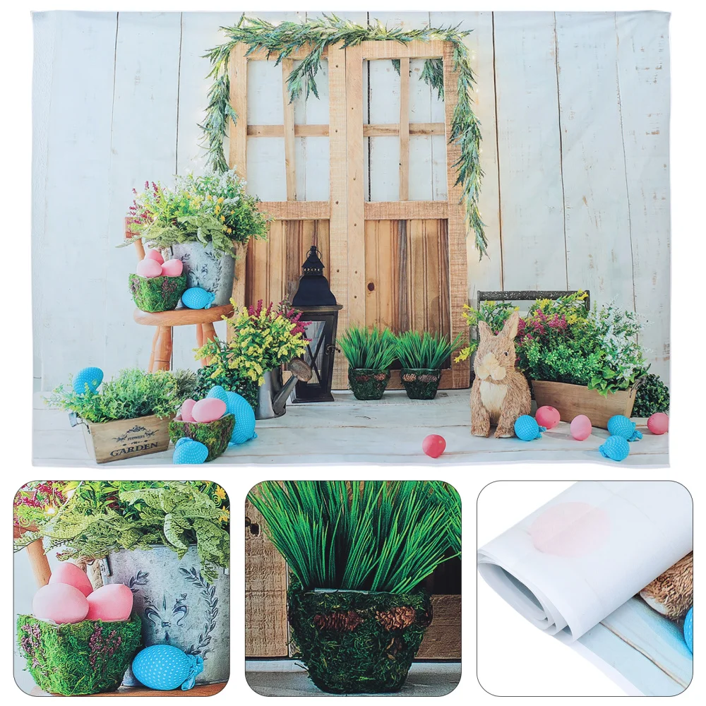 

Фон для фотосъемки в пасхальном стиле с изображением кролика