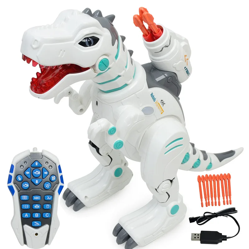 

RC Launch Missile Spray Dinosaur Children's educational toys Mathematical English Storytelling singing Dancing Robot Dinosaurio