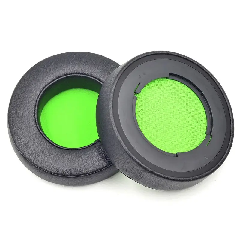1 пара Игровые наушники Подушка круглая форма Пена искусственная кожа гарнитура