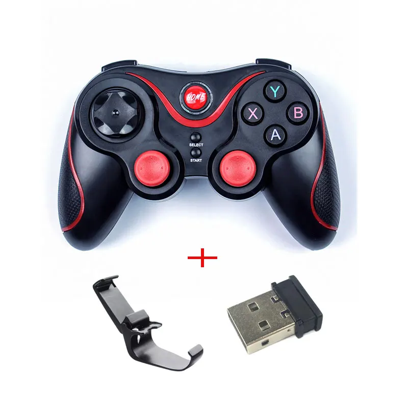 C6 беспроводной Bluetooth геймпад джойстик для PS3 IOS Android PC компьютер ТВ игровая консоль игровой контроллер Pad 2,4G приемник стенд - Цвет: Gamepad 2.4G Stand