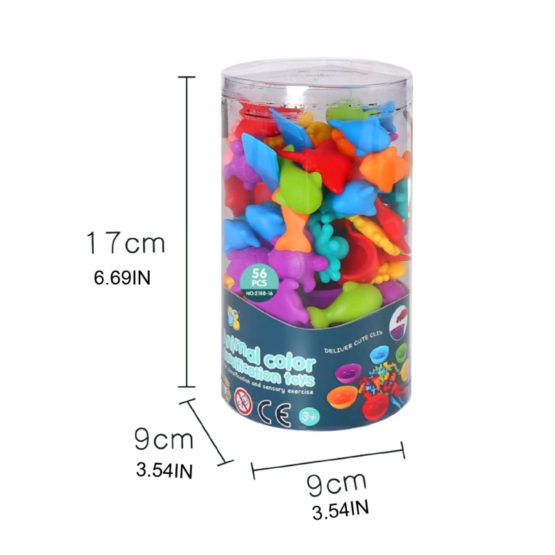 

Colorful Counting Marine Life with Matching Bowls Count & Color Recognition Learning Toy for Toddler & Kids