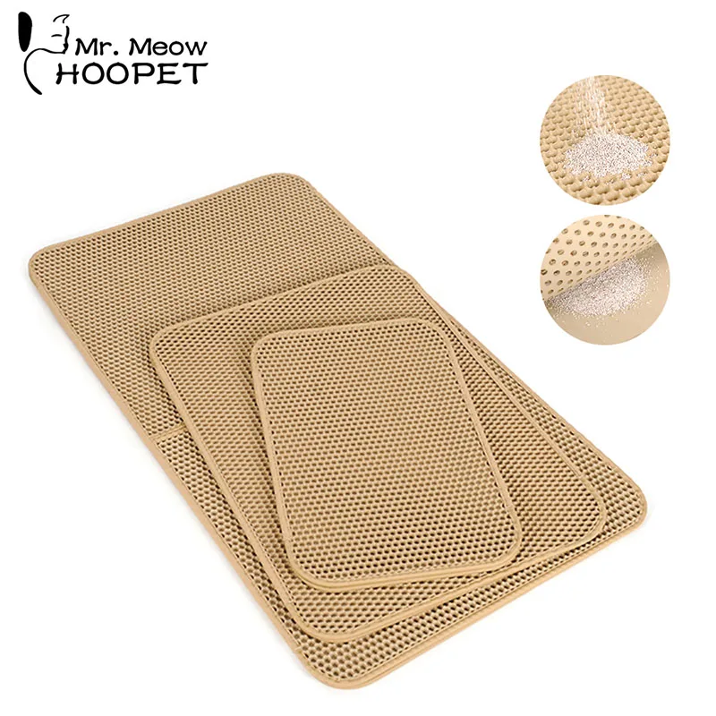 Водонепроницаемый коврик для кошачьего туалета Hoopet двухслойный сбора