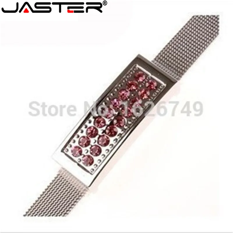 JASTER Модный USB флеш-накопитель металлический браслет Флешка 2 0 64 ГБ 32 16 8 4 Clef для
