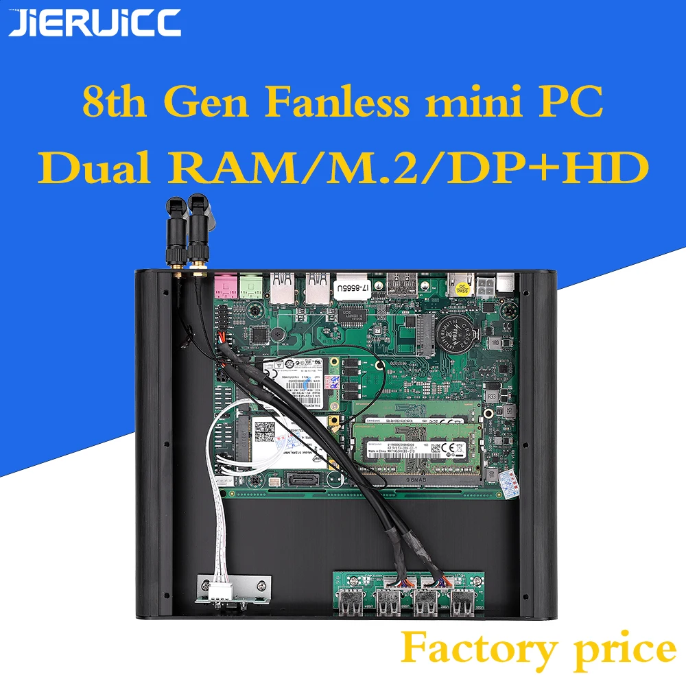 Офисный Рабочий ПК игровой htpc core i7 7th 8th gen процессор с двумя слотами оперативной