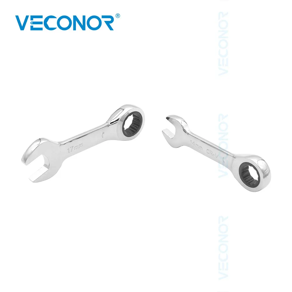

8Pcs Mini Ratchet Wrench Tools Set Ultra-short Keys of Ratcheting Spanner Wrench Set Mirror Polish 72T Set of Key for Car Repair