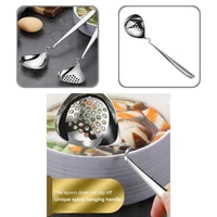 unique soup spoon durable stainless steel round edge food grade soup ladle soup ladle colander spoon
