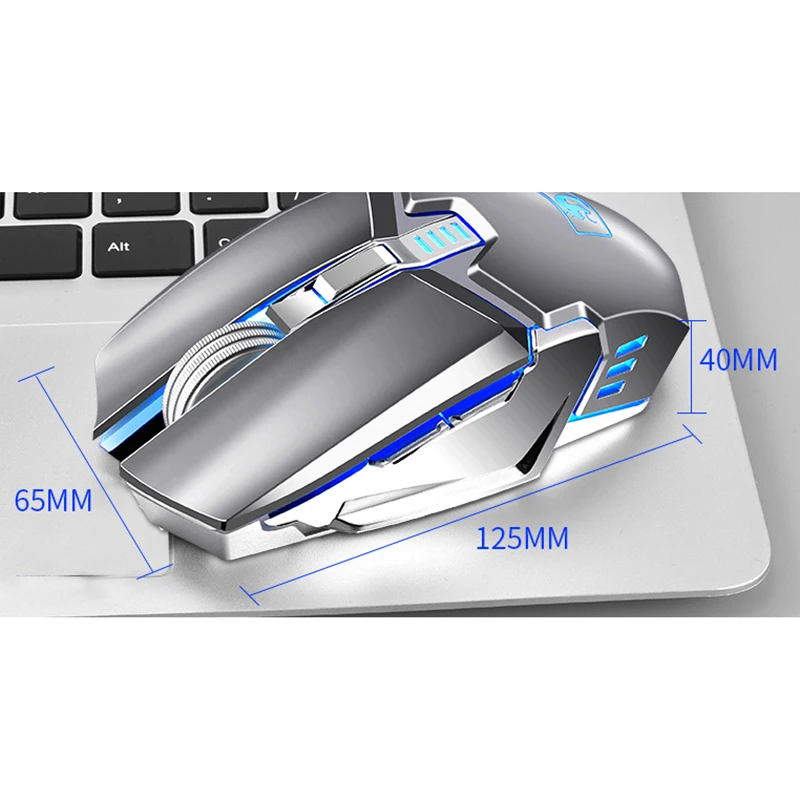 M312 7 программируемых кнопок USB проводной светодиодный 2400DPI регулируемая мышь 6