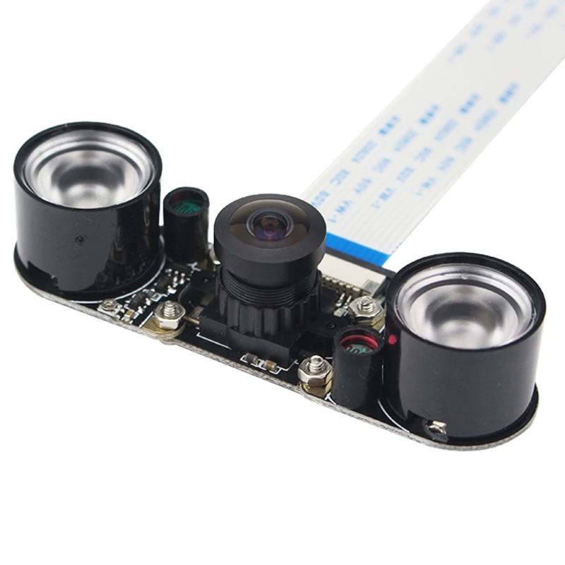 

Raspberry Pi 4/Pi 4B/3B+/3B Camera Fisheye Wide Angle 160 Degree 5MP 1080p Night Vision Camera with IR Sensor LED Light H3CA