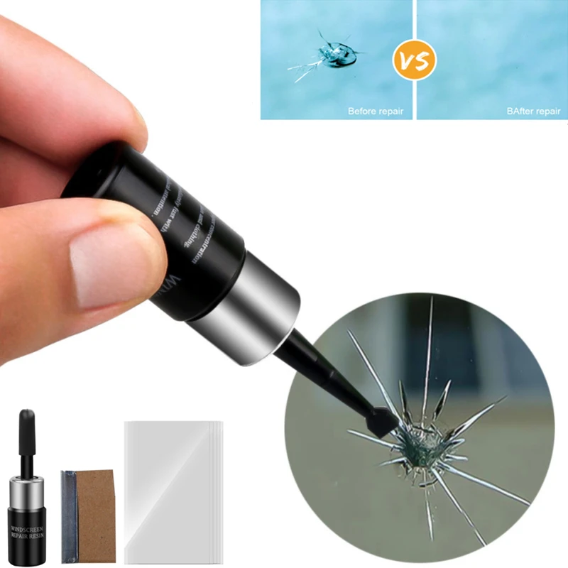 Инструмент для ремонта автомобильного лобового стекла с трещинами наборы