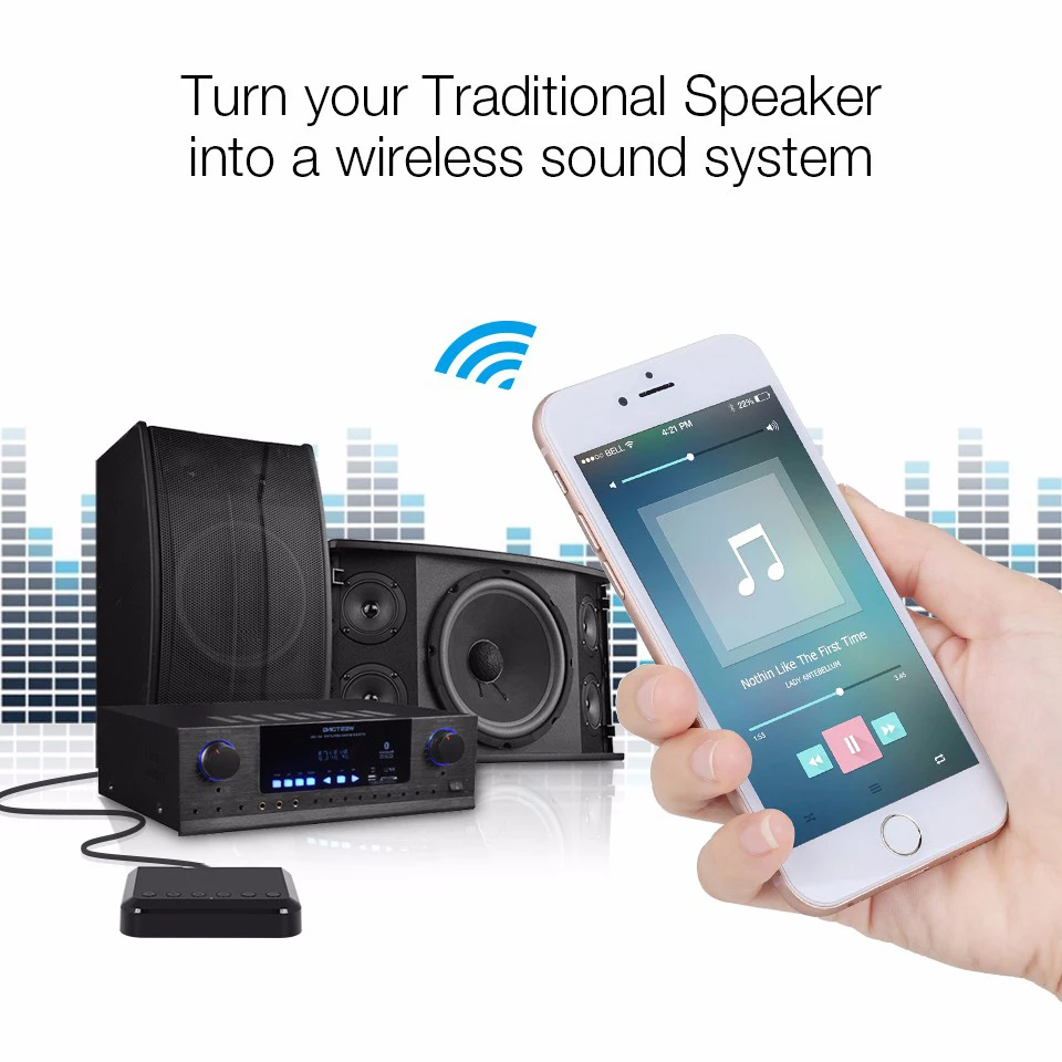 Беспроводной Wi-Fi аудиоприемник WR320 для Airplay Spotify DLNA NAS многокомнатный звуковой