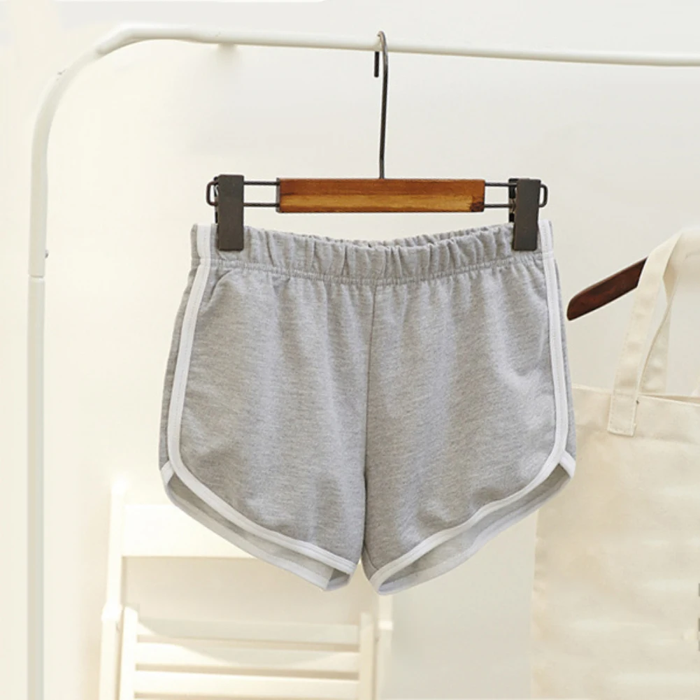 Новые повседневные женские Однотонные эластичные дышащие спортивные шорты для