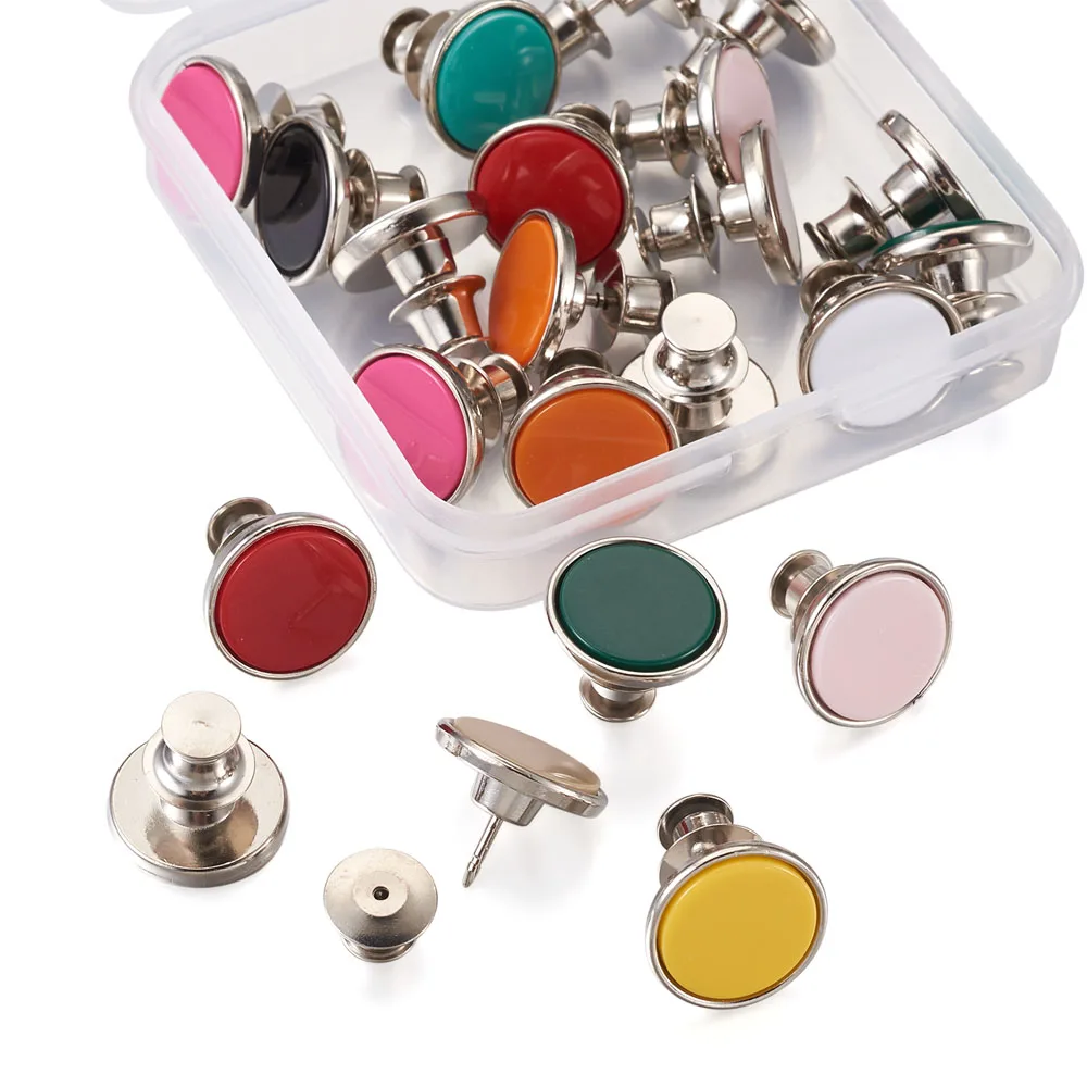 

1 Box Alloy Jeans Buttons Flat Round Metal Buttons Snap Fastener Buckles for Clothing Garment Accessories Sewing Free 11 Colors