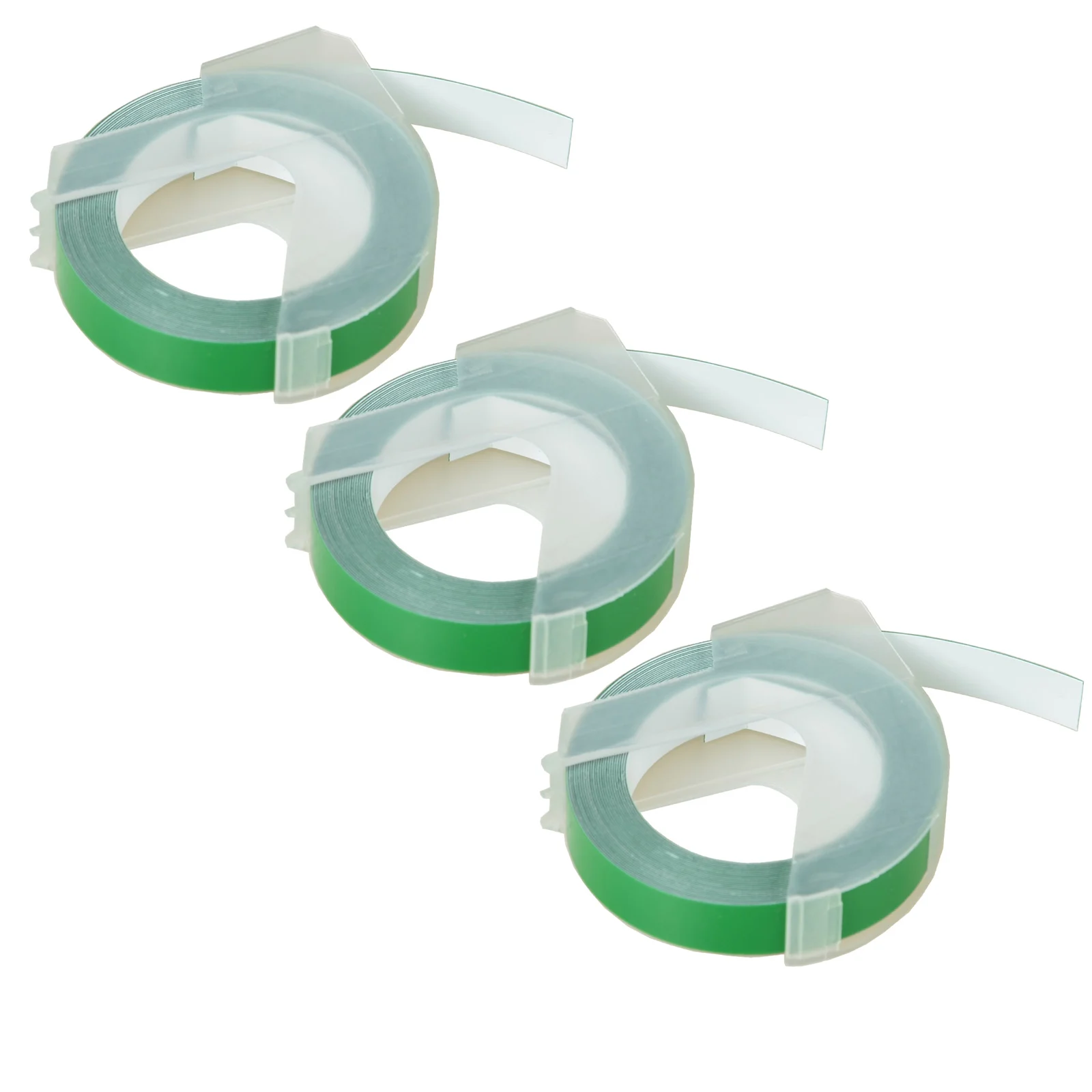 3PK для Dymo Органайзер Xpress Pro этикеток тиснение 3D пластик белый на зеленом 3/8 дюйма