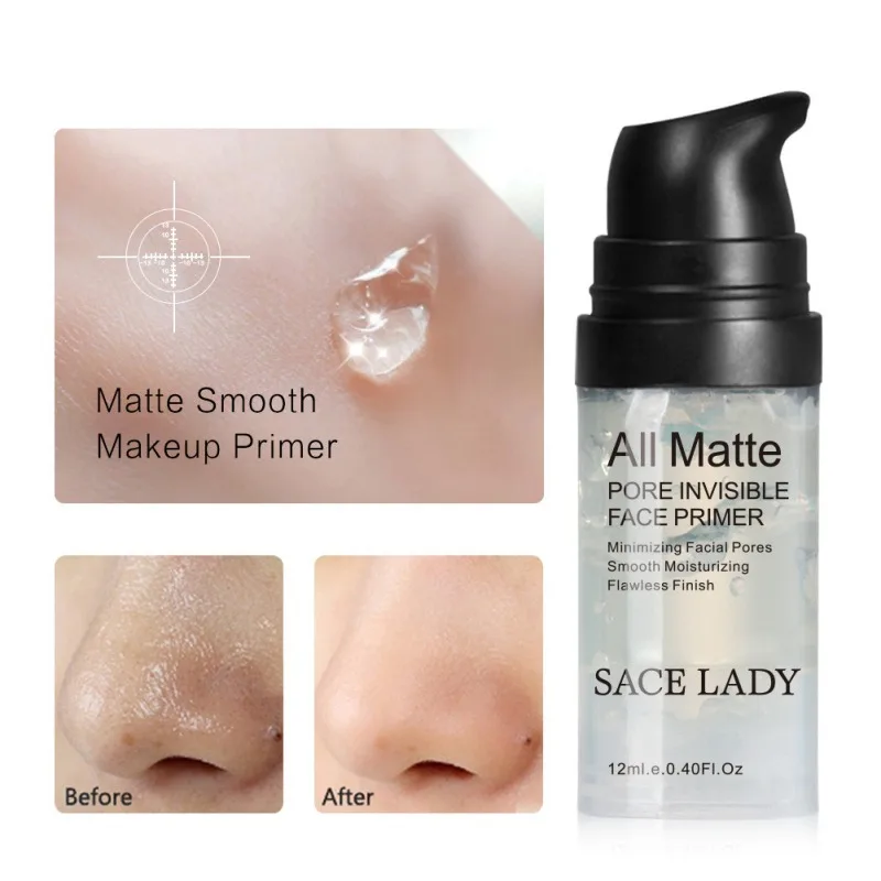 Хит продаж 6 12 мл невидимый праймер для основы пор полностью матовый масляный