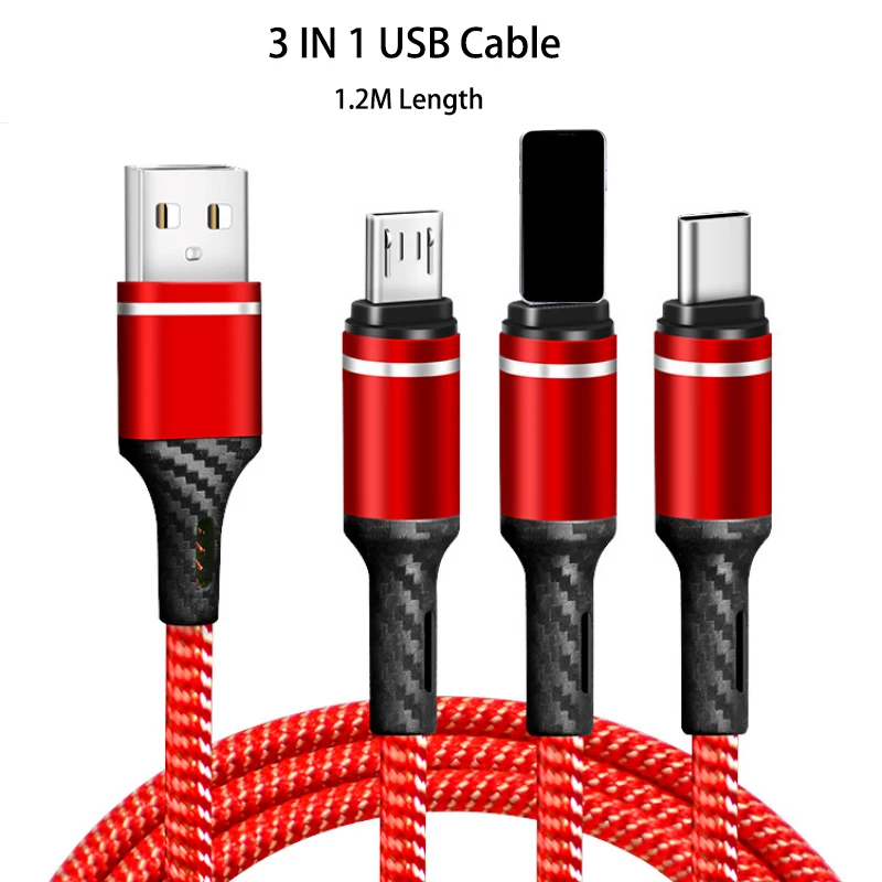 Зарядный кабель с несколькими usb портами для samsung s20 note10 type c провод быстрой