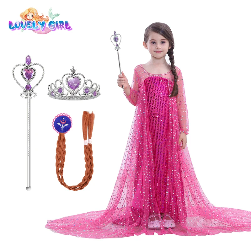 

Нарядное платье для карнавала, рождественское платье принцессы для девочек, костюм на Хэллоуин, одежда на день рождения для девочек, нарядное платье, карнавал