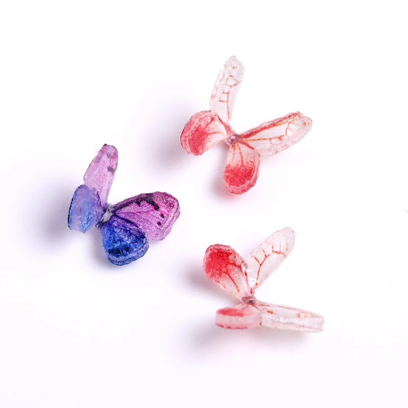 1 шт. украшения для дизайна ногтей в виде бабочек из смолы 3D | Красота и здоровье
