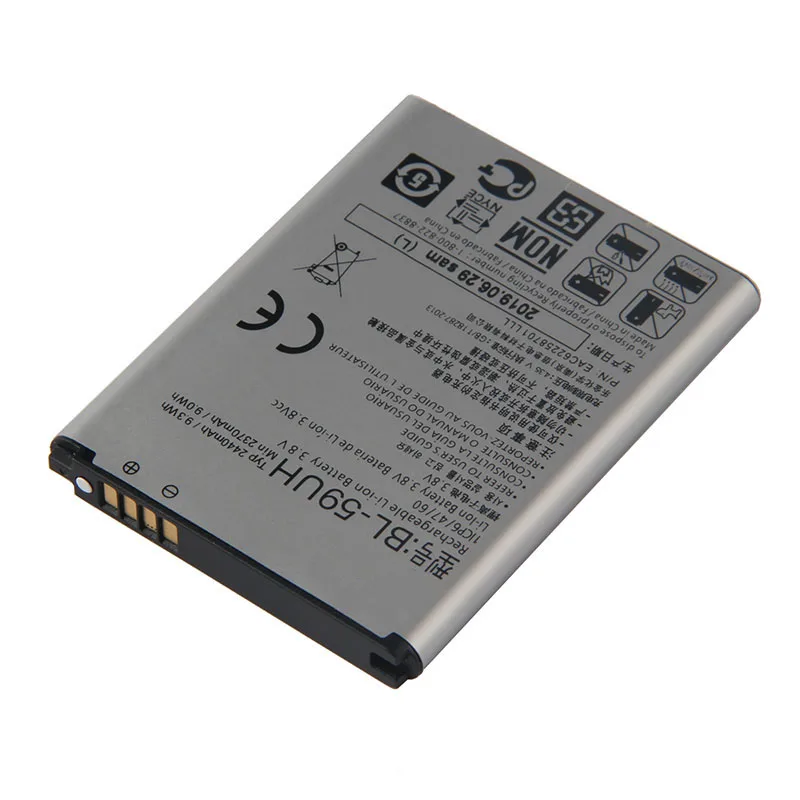 Оригинальный мини-аккумулятор G2 для LG G2mini D410 D315 D618 D620 D620R D620K F70 BL-59UH 2440mAh BL59UH |