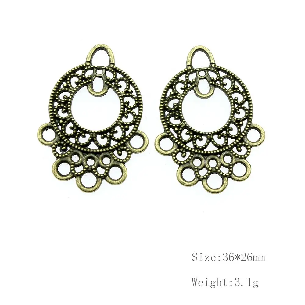 

Malzahar 10 Pieces Round Hollow Earring Connector Jewelry Findings Components Fashion Jewelry Womens Accessories