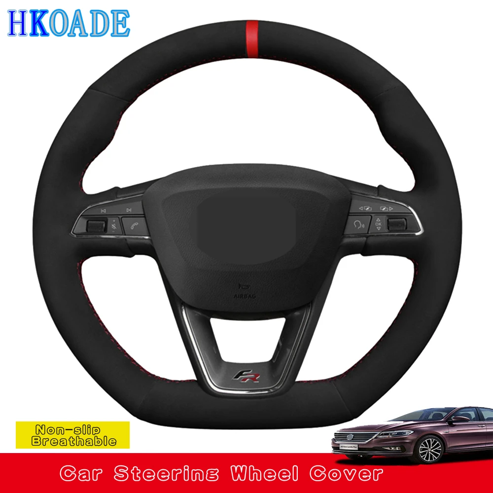 

Customize DIY Suede Leather Car Steering Wheel Cover For Seat Leon Cupra R Leon ST Cupra Leon ST Cupra Ateca Cupra Ateca FR