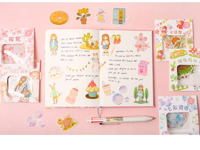 40 шт. Kawaii продукты канцелярские наклейки милый кот наклейки пуля журнал наклейки для девочек Diy декоративные принадлежности для скрапбукинга