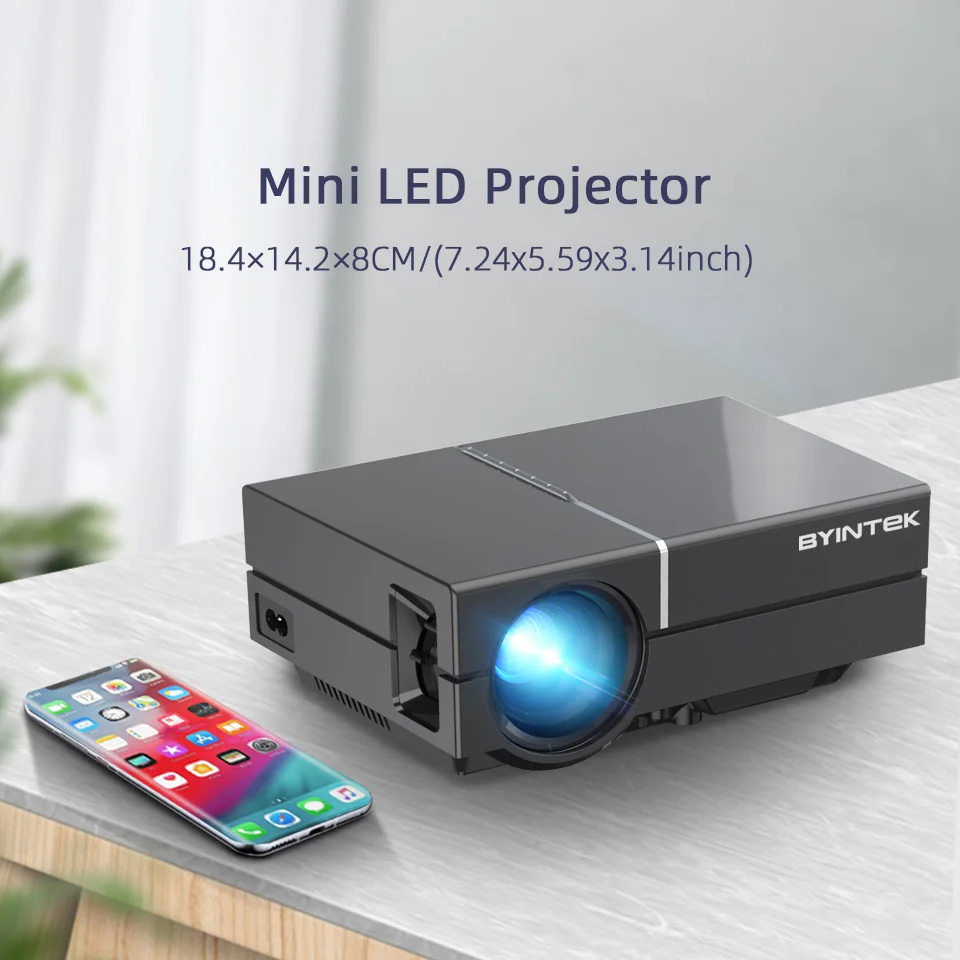 BYINTEK K8 HD 720P LCD 1080P домашний кинотеатр портативная Светодиодная лампа (опционально