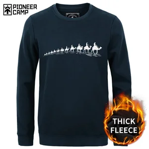 Пионерский лагерь новые осенне-зимние модные мужские толстовки повседневная хлопковая толстовка утепленный флис мужский пуловер спортивный костюм мужская толстовка с округлым вырезом