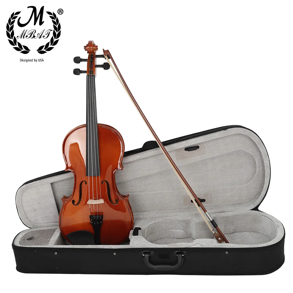 МБат 16-дюймовая виола натуральная акустическая профессиональная учебная с мешком для инструмента и смычком плечевая опора салфетка для протирки музыкальный любитель.