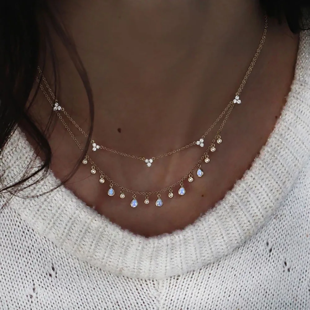 MAA OE винтажная мода камни подвески ожерелья для женщин бохо красный розовый