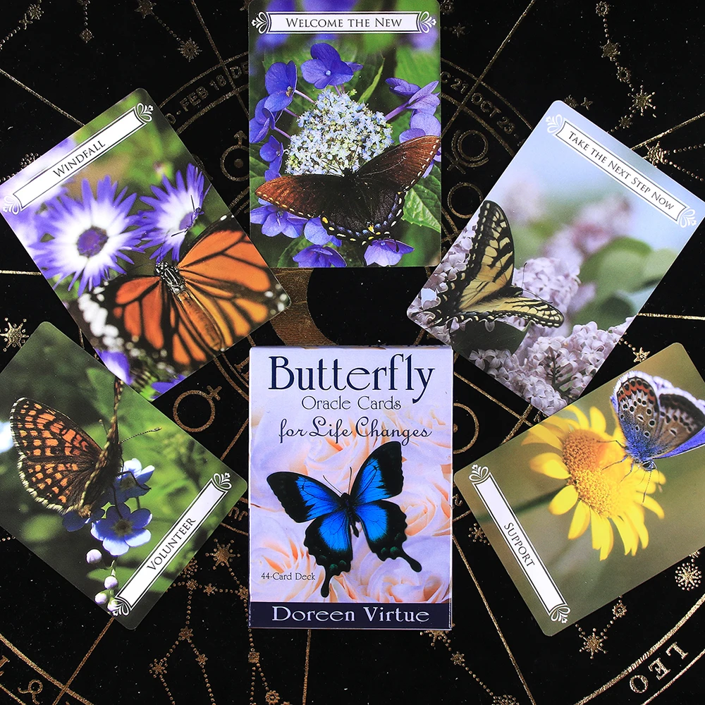 Cartas de or&aacute;culo de mariposa para cambios de vida: una baraja de 44 cartas y tarjetas de gu&iacute;a-0