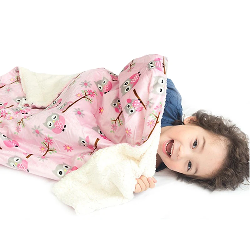 Фланелевое осенне зимнее шерстяное одеяло для малышей теплое Двухслойное