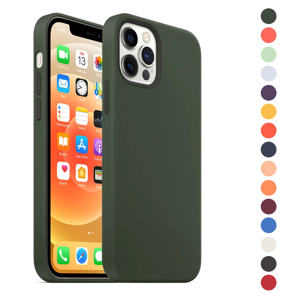 

Original Silicone Case with Magnetic - Cyprus Green for Apple iPhone 12 Pro | 12 Pro Max | 12 Mini Cover