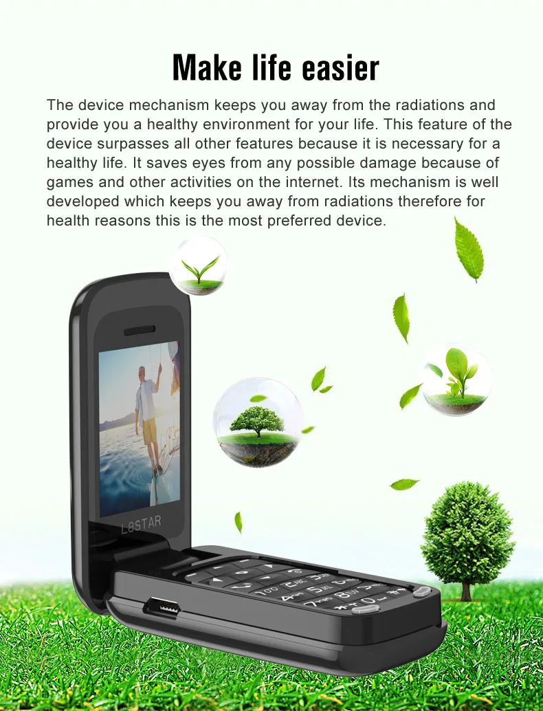 Новейший L8star BM60 мини флип музыкальный телефон Bluetooth циферблат мобильный телефон FM радио волшебный голосовой смены 3,5 разъем для наушников Mp3 музыка