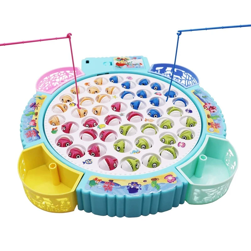 

Fishing Game Toy Set with Rotating Board Fingers Fishing Game with MusicSafe and Durable Birthday Gift ​for Toddlers
