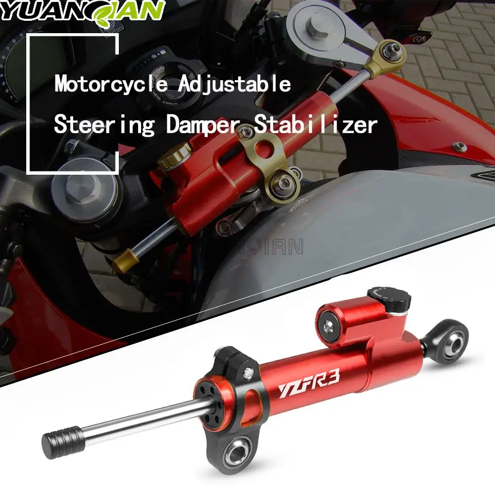 

YZFR3 CNC Motorcycle Stabilizer Steering Damper Mounting Bracket Support Kit For YAMAHA YZF-R3 YZF R3 2012-2020 2013 2014 2015