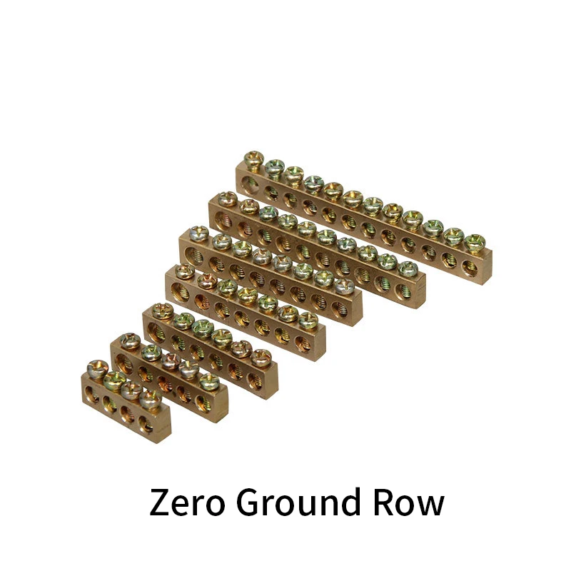 

1PCS 4/5/6/7/8/10/12/15 Hole Zero Ground Row Copper Bar Connection Terminal Wiring Terminal Of Distribution Box