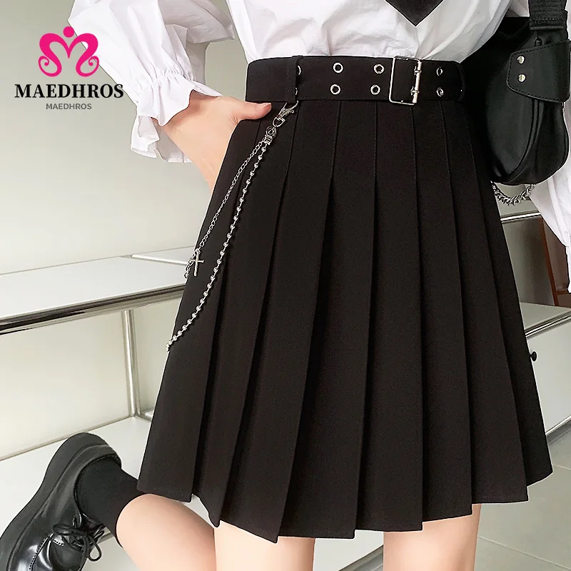 

Однотонная женская мини-юбка JK в стиле ретро с высокой талией, Y2k