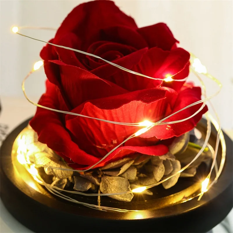Вечный цветок розы светодиодный светильник цветы День Святого Валентина подарок